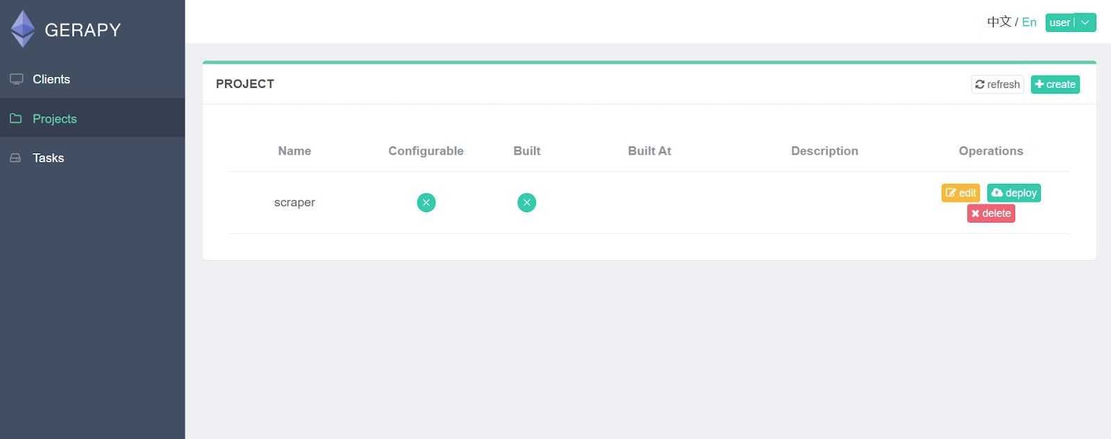 Gerapy Deploy Option