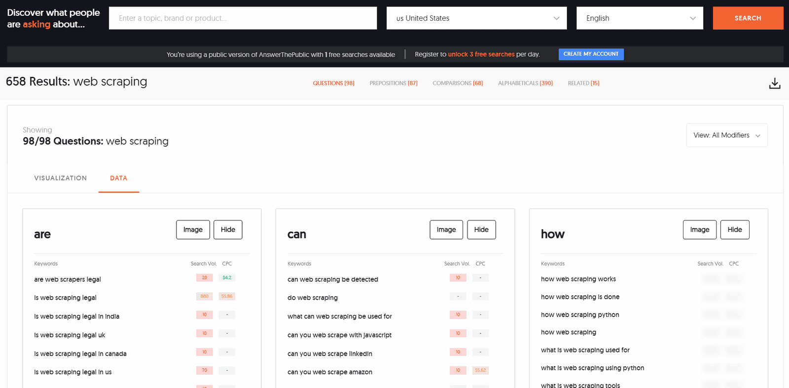 Scrape Long-Tail Keywords