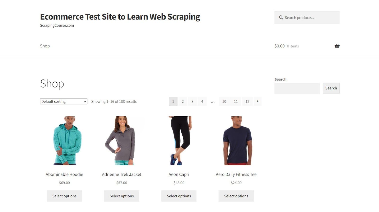 Scrapingcourse Ecommerce Store
