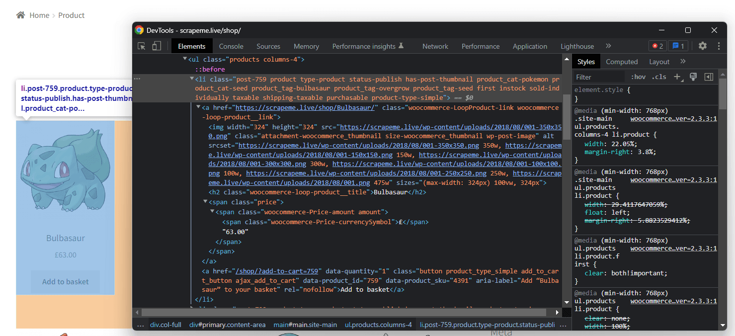 DevTools Inspection