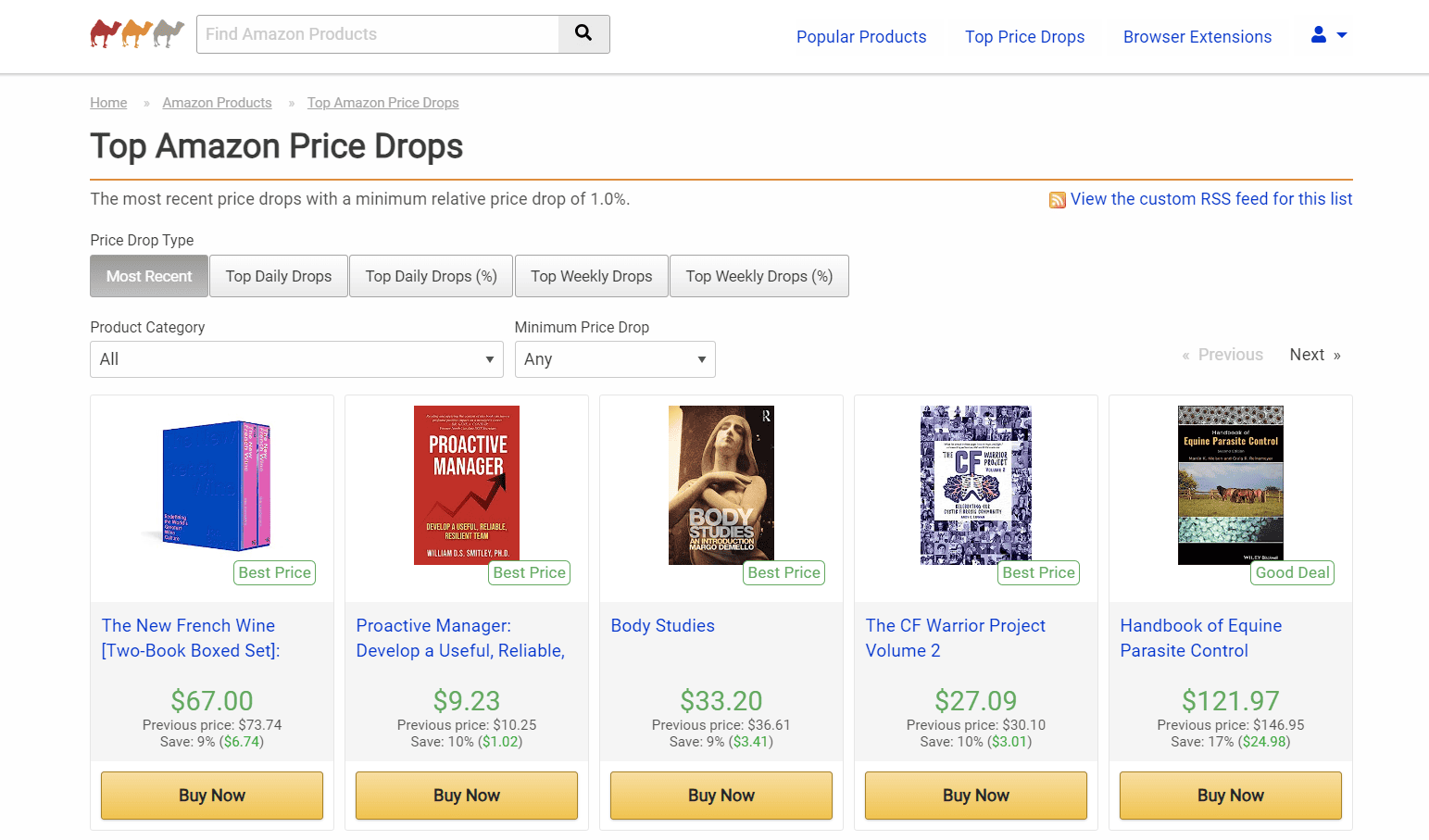 price drops alerts