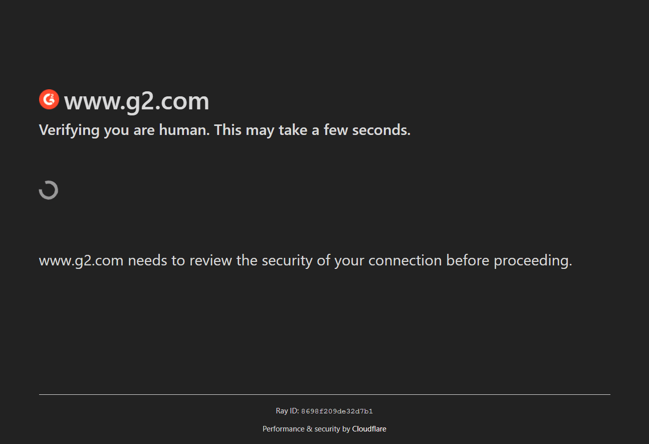G2 Reviews Screenshot