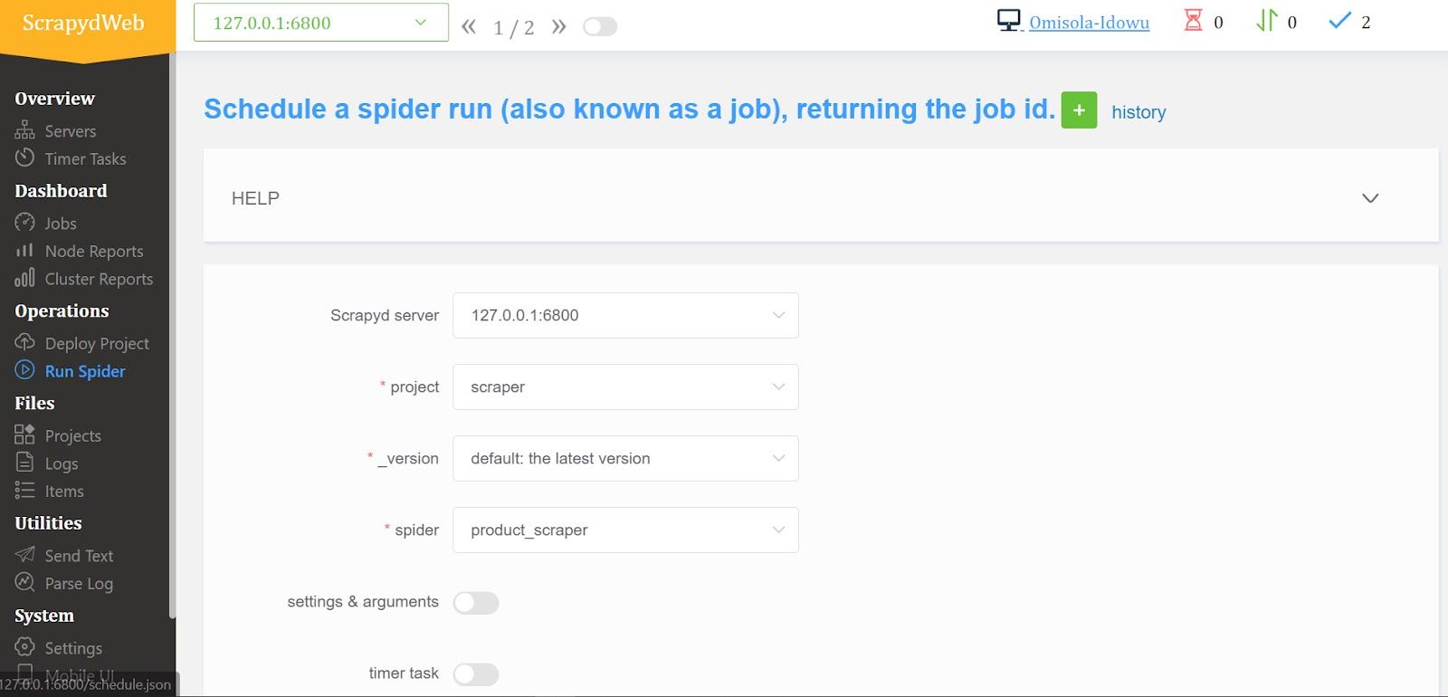 Run Spider Fields