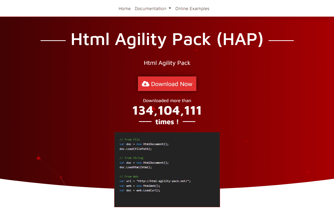 HTML Agility Pack (HAP) Homepage