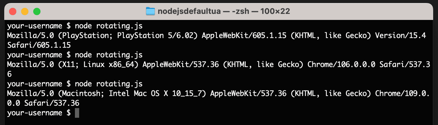Logged Random user agent