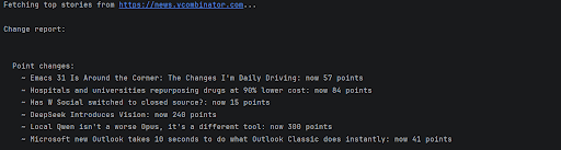 Terminal result Terminal result