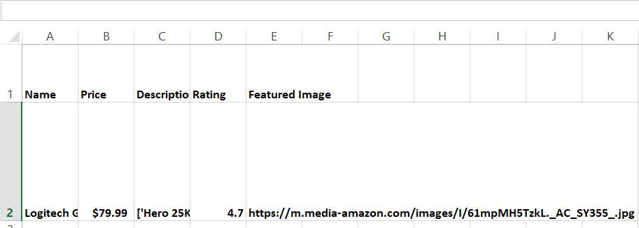 Amazon Product Data CSV