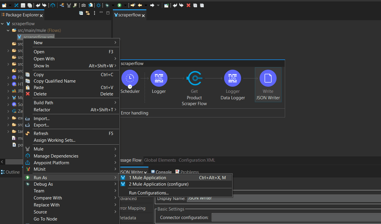 anypoint-mule-application-execution-options