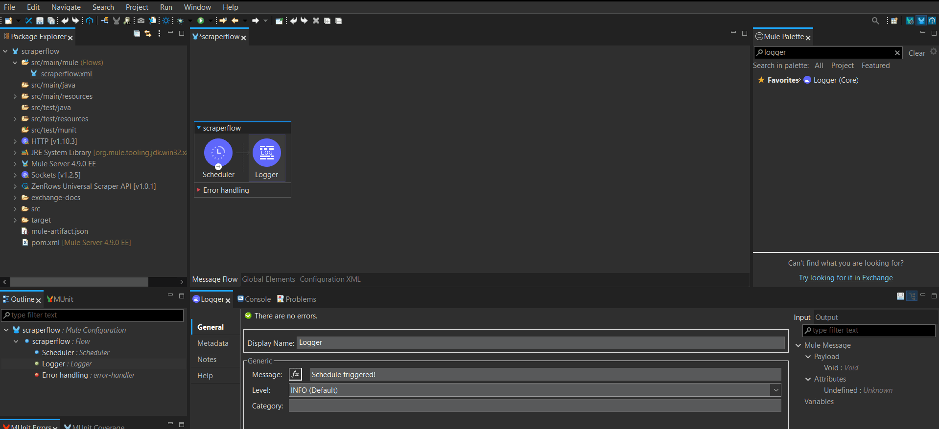 anypoint-studio-logger-flow