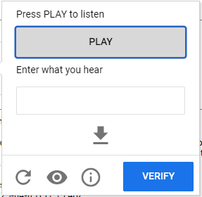 Audio-based CAPTCHA Example
