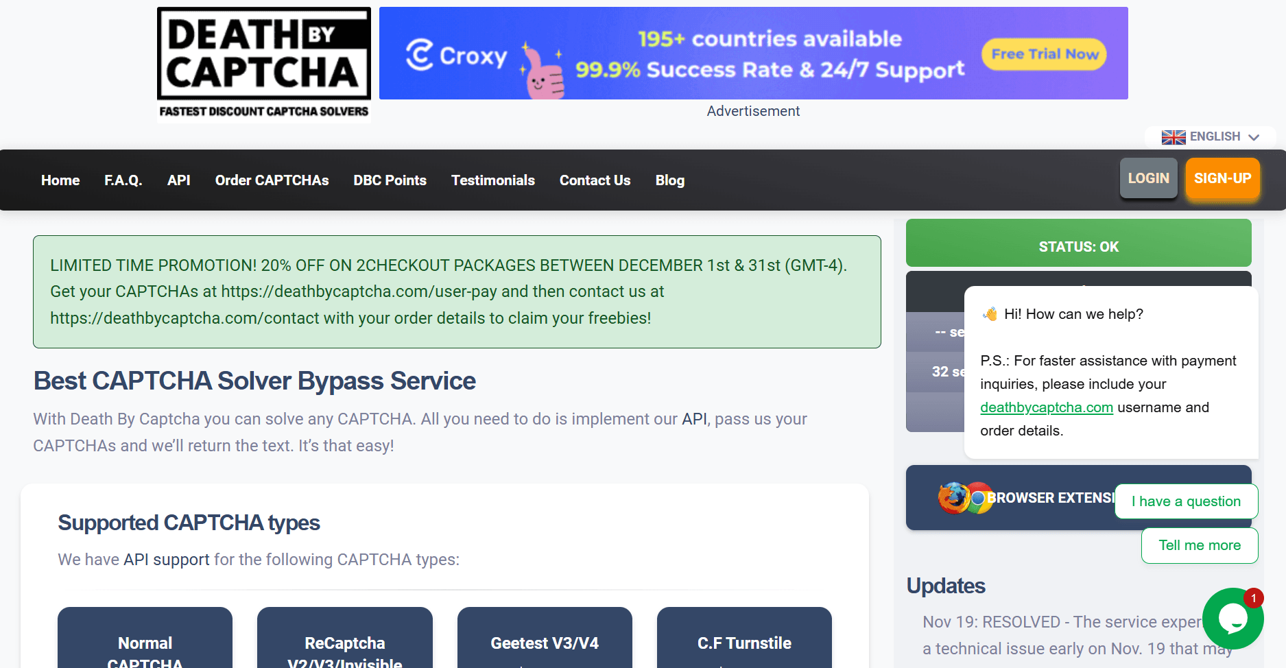 Death By Captcha anti-captcha API service.