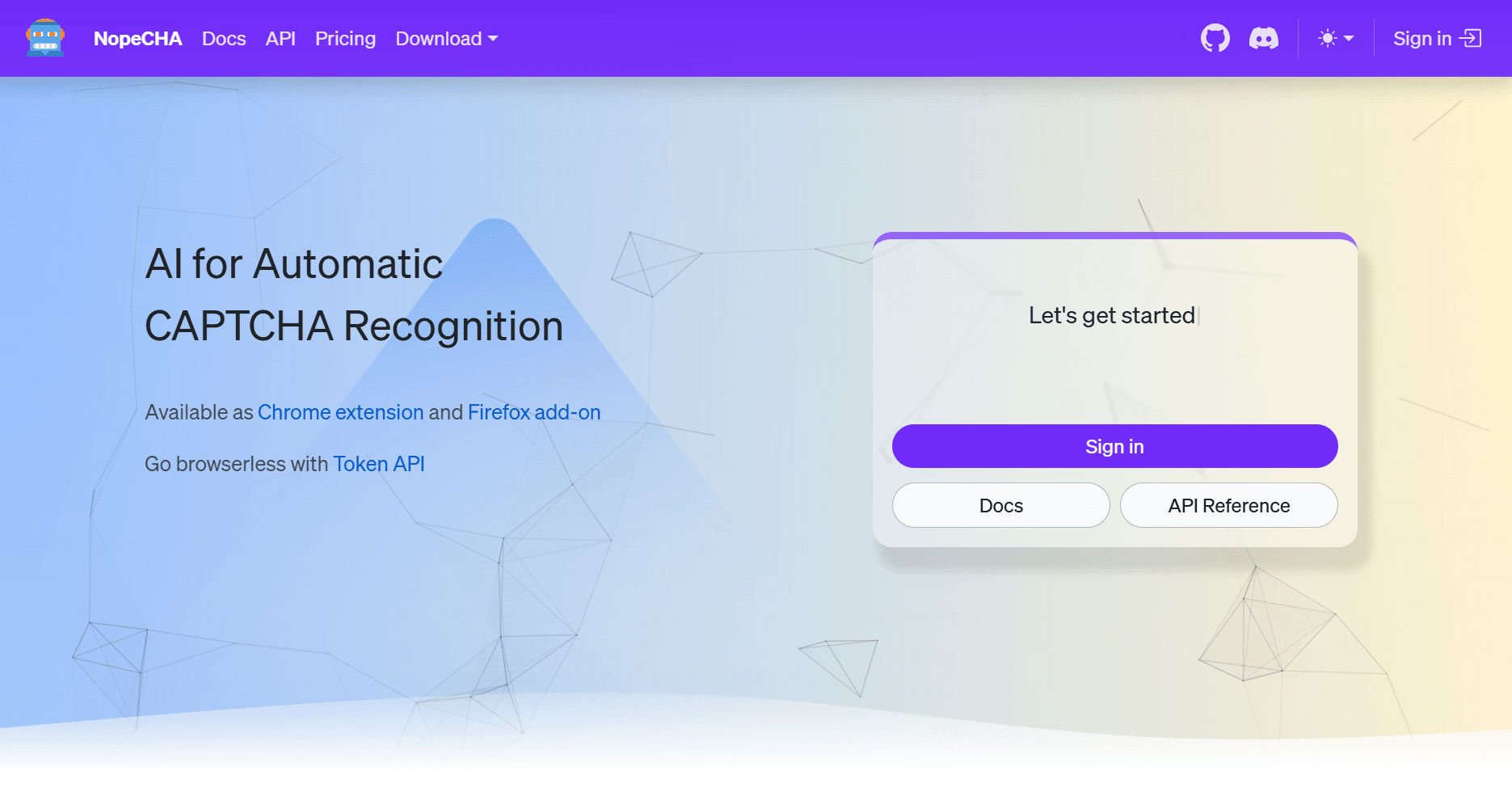 NopeCHA anti-captcha API service.