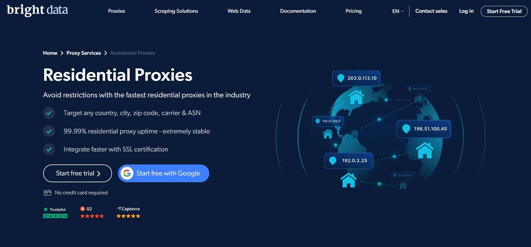 Bright Data homepage