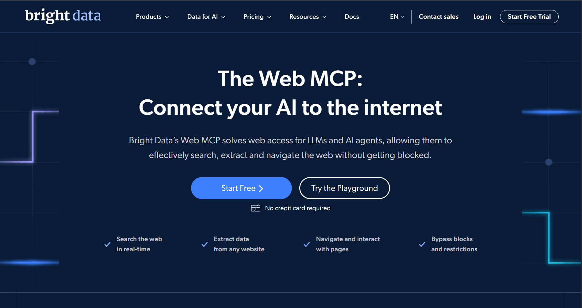 Bright Data scraping MCP page.