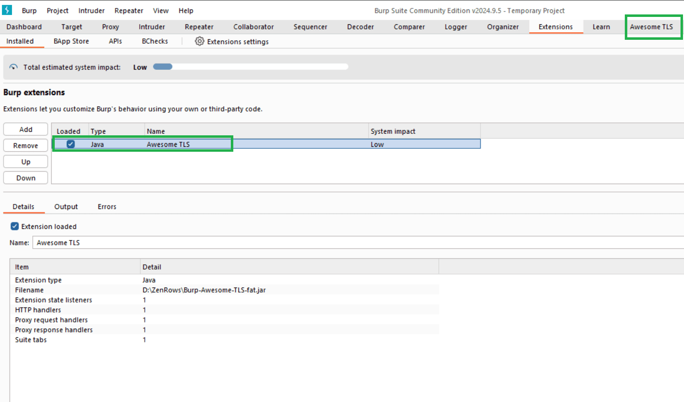 Burp Suite Extension Active
