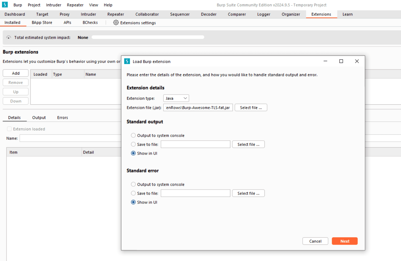 Burp Suite Extension Loader