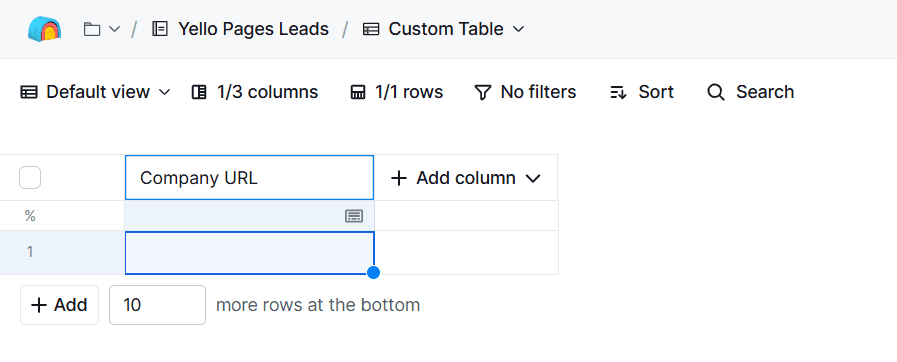 Renaming a table column in Clay.