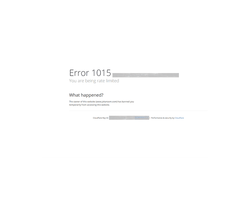 Cloudflare Error 1015