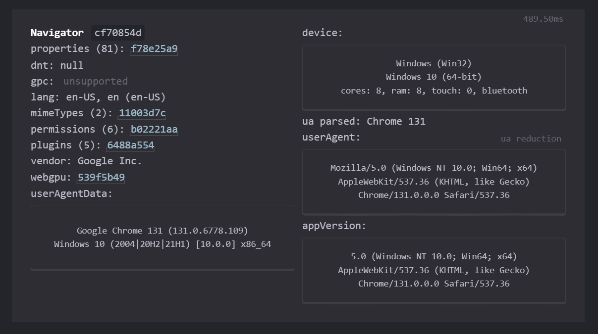 Creepjs Browser Navigator