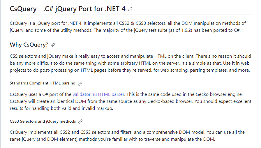 csquery homepage