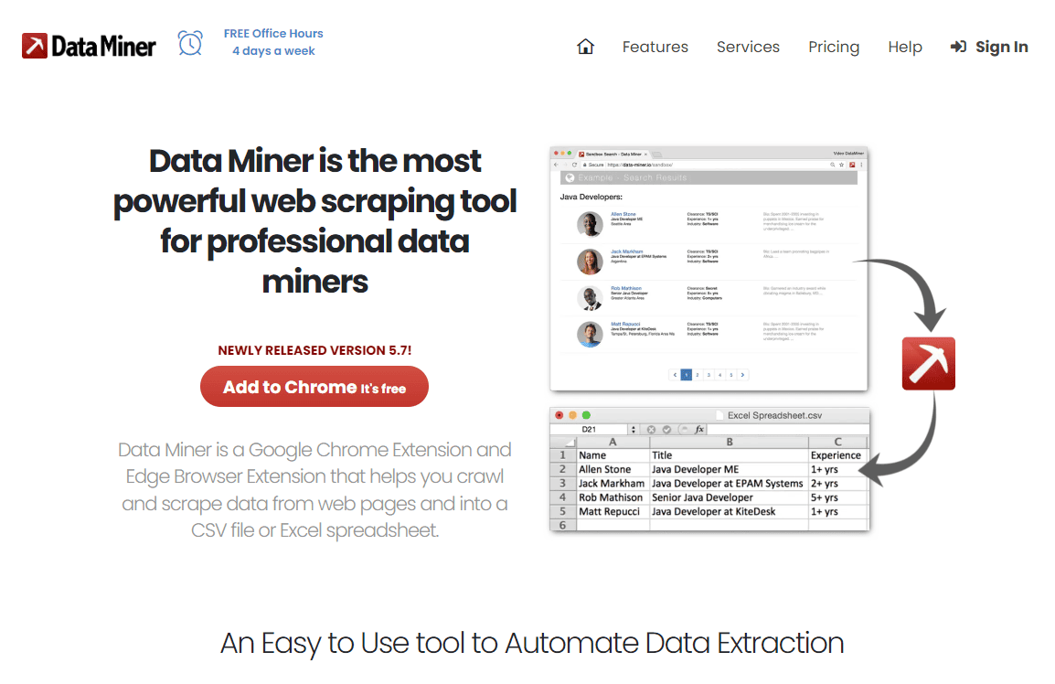 Data Miner Homepage