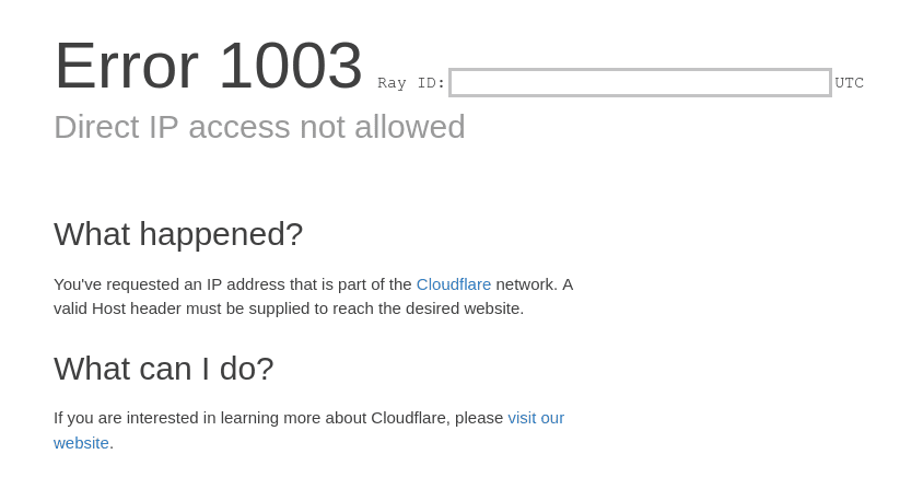 Error 1003