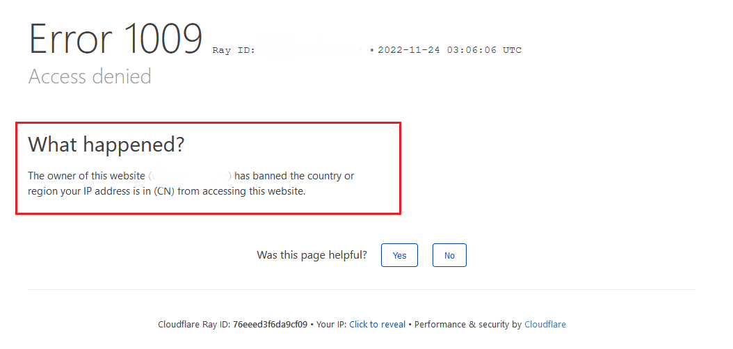 Error 1009