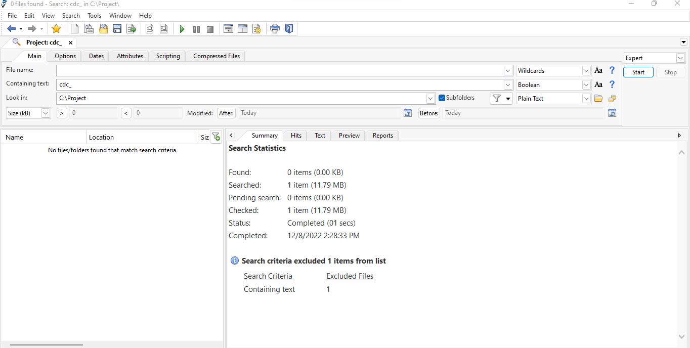 Search Statistics