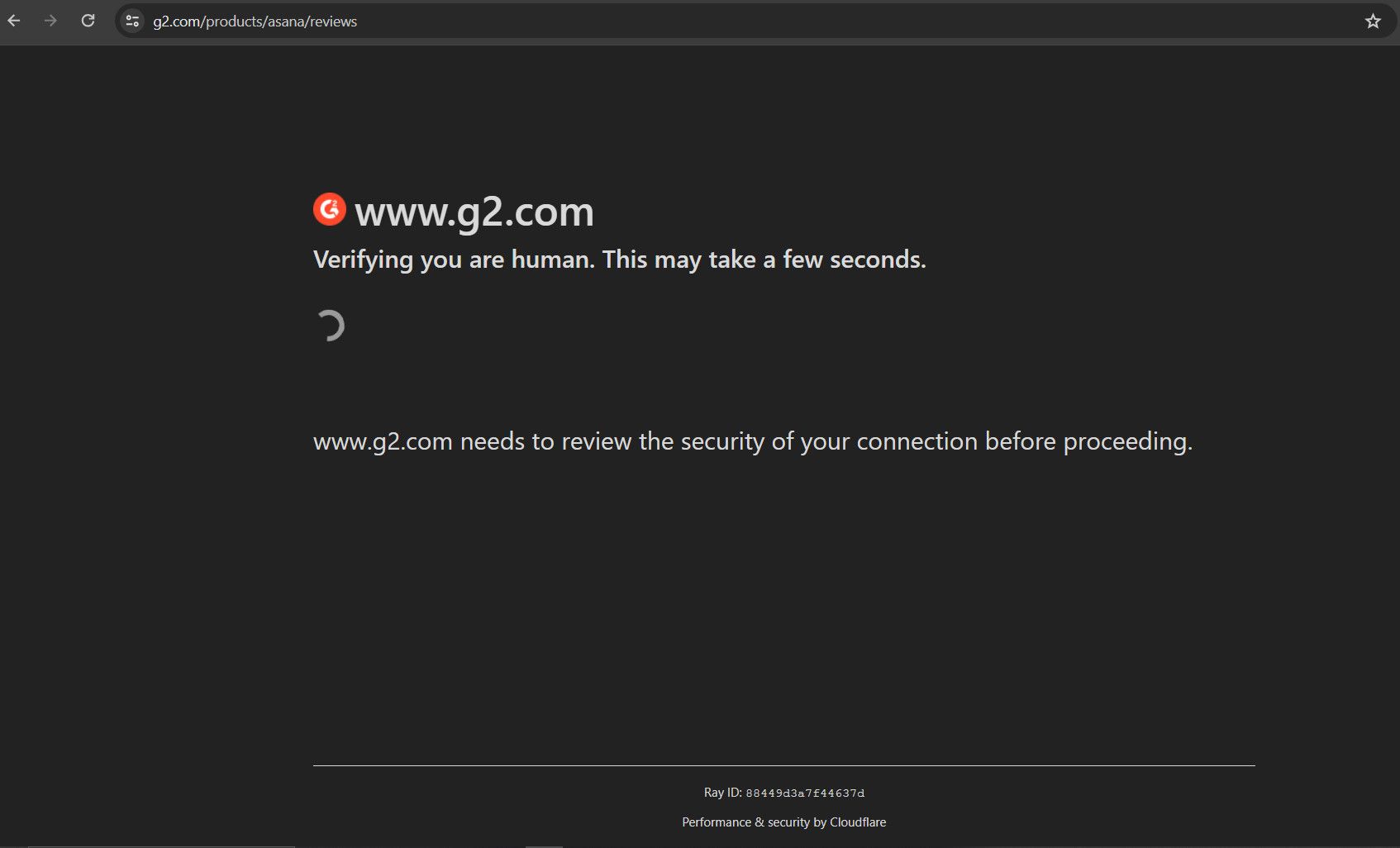 G2 human verification page