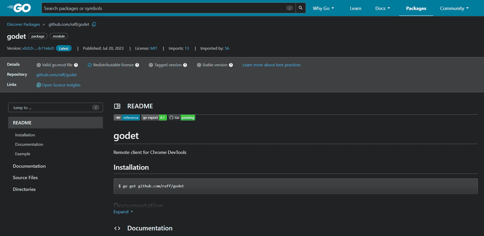 Godet Homepage