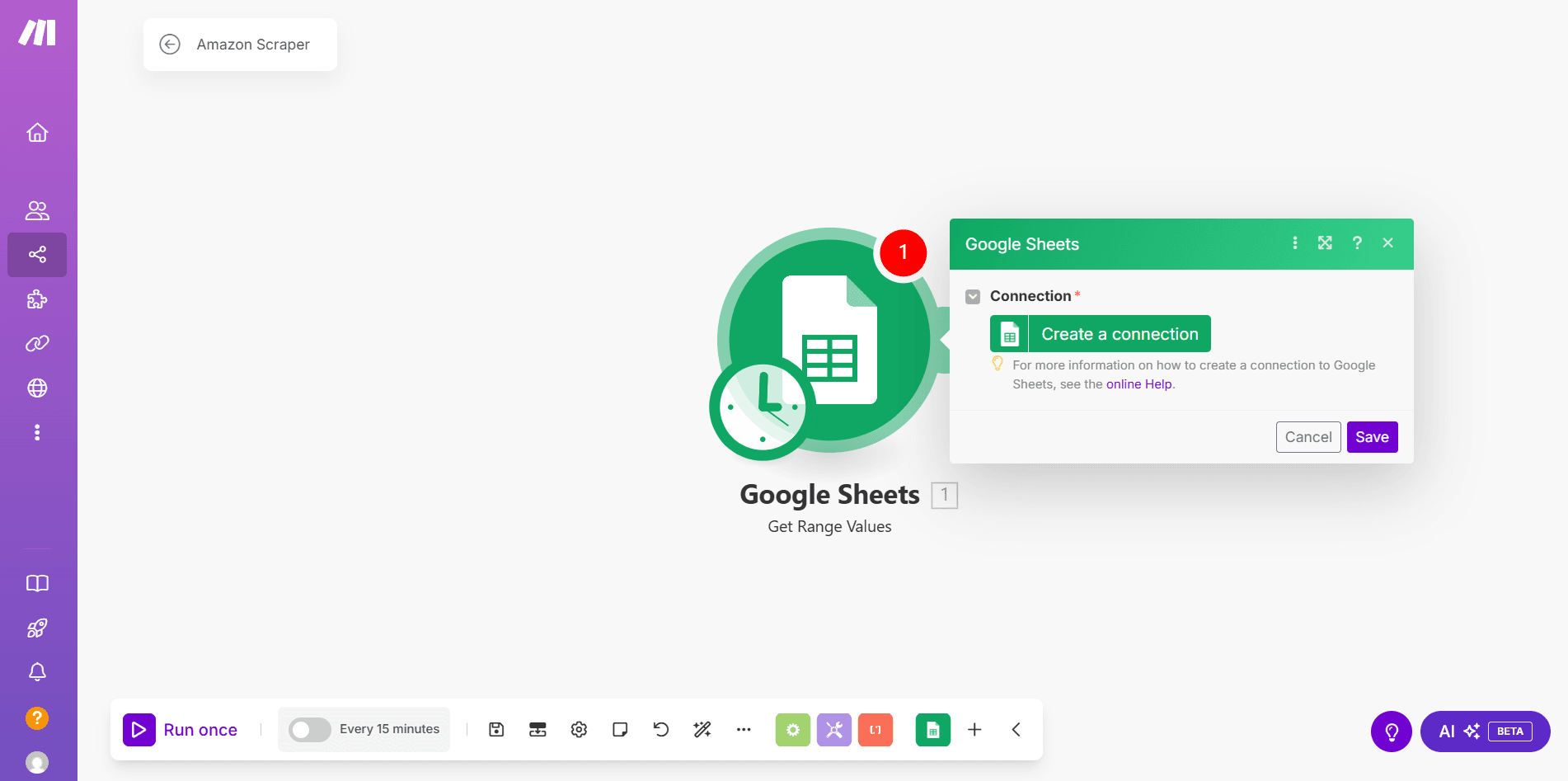 Google connection Make