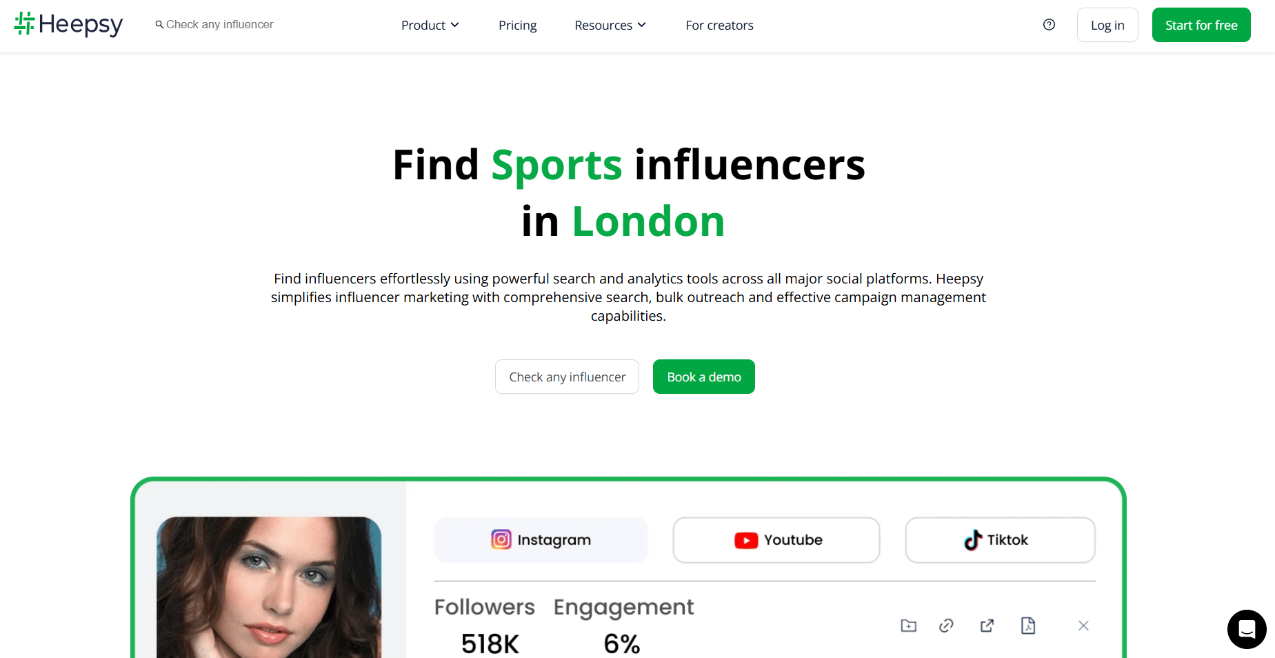Heepsy's homepage