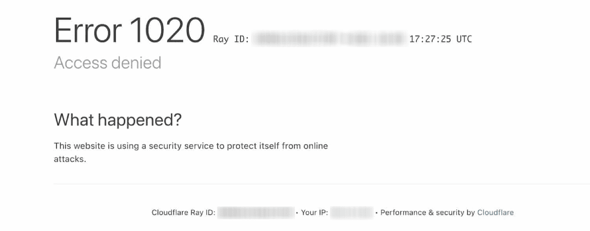 Error 1020