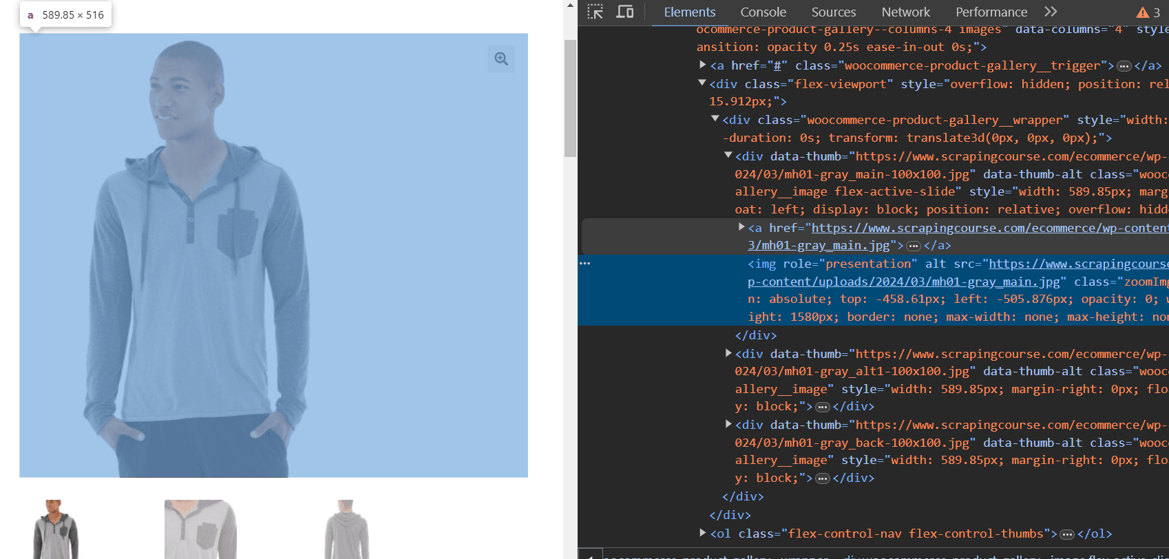 JS Rendering Highlighted Element