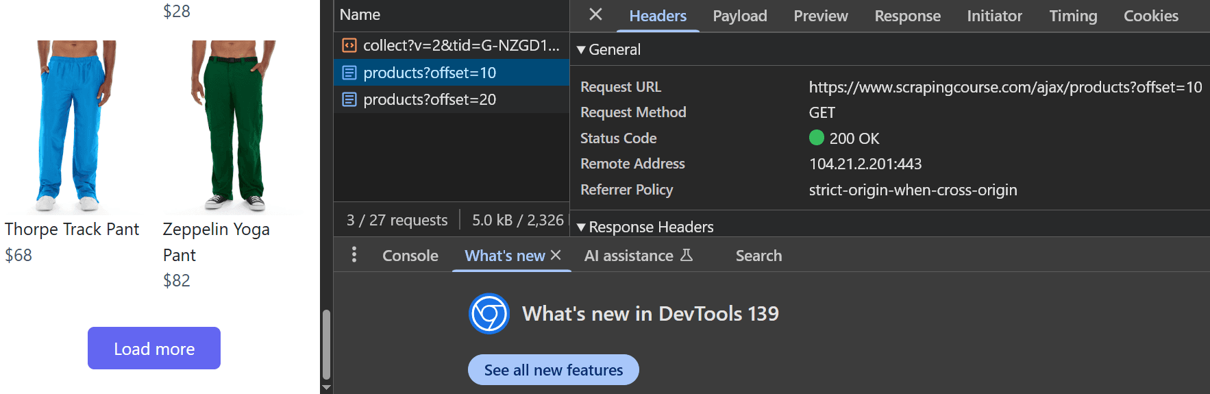 Load More API Network