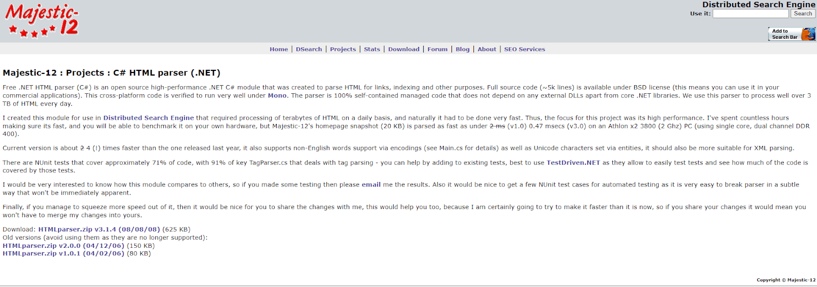 majestic-12 homepage
