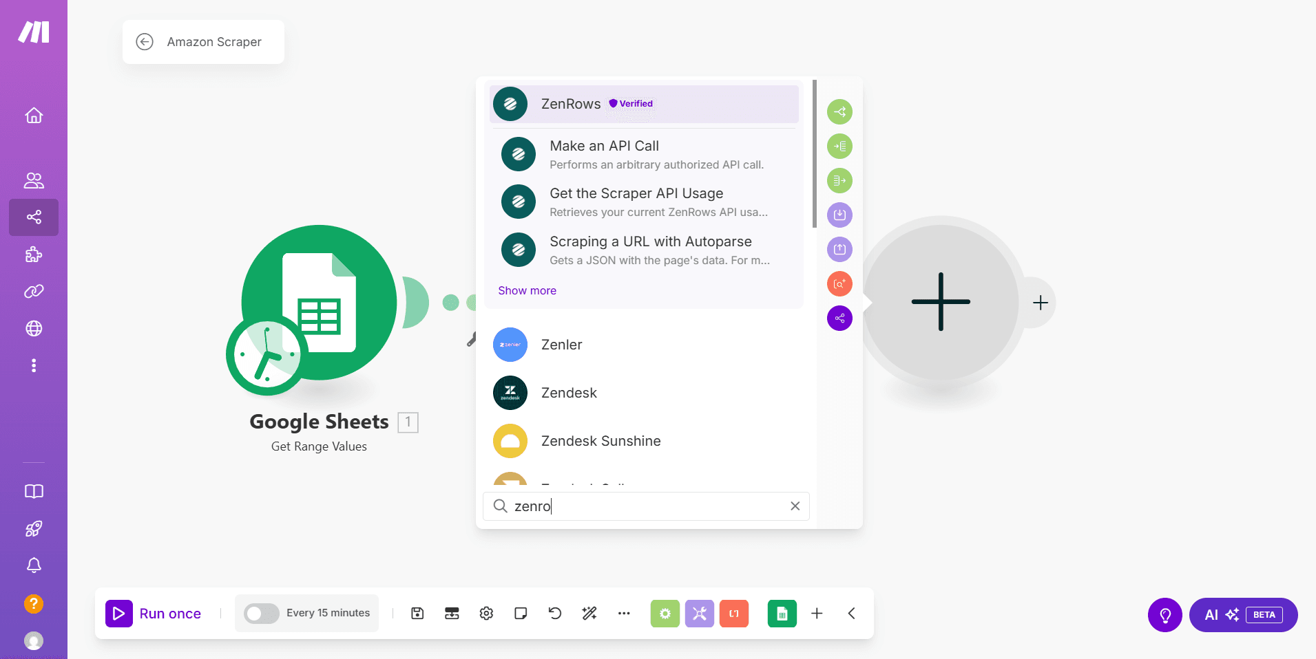 Make ZenRows integration