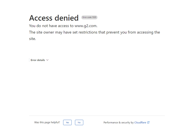G2 Access Denied Screen