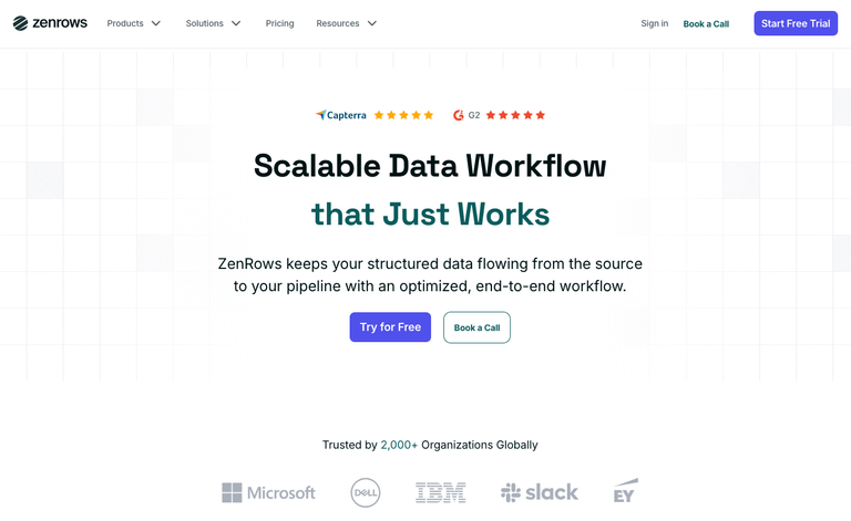 ZenRows Homepage