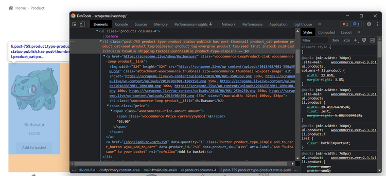 dev tools section screenshot