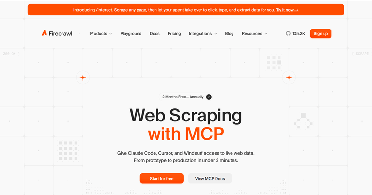 Firecrawl scraping MCP page.