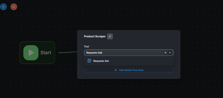 Selecting Flowise requests tool.