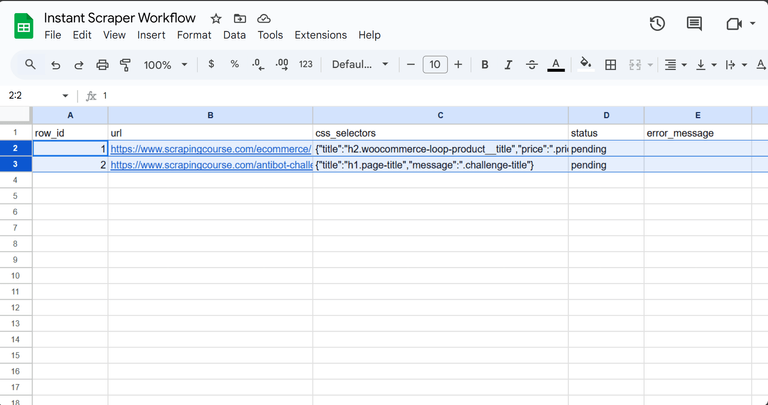 Adding Google Sheets Queue tab entries.
