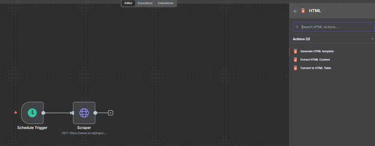 n8n HTML node selection