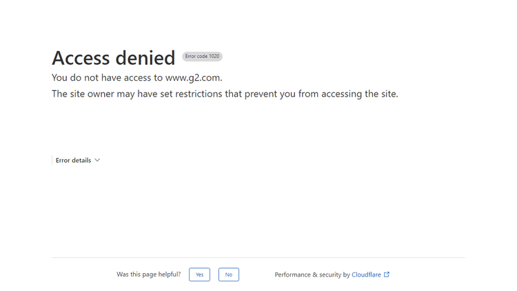 G2.com Access Denied