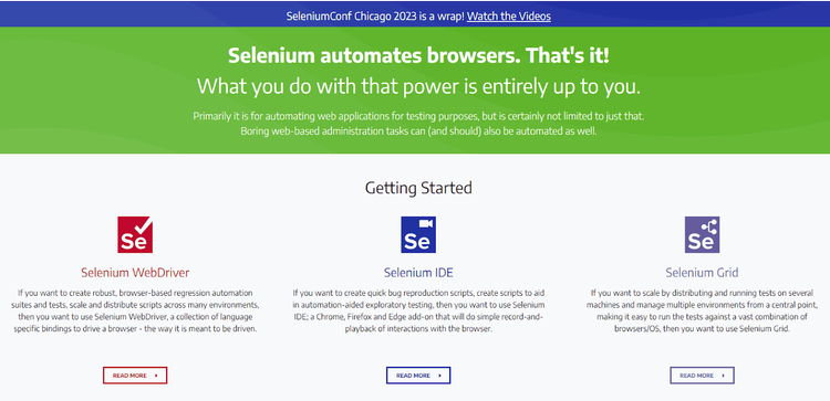 selenium homepage