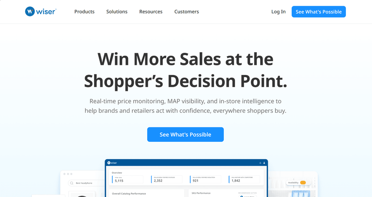 Wiser homepage.
