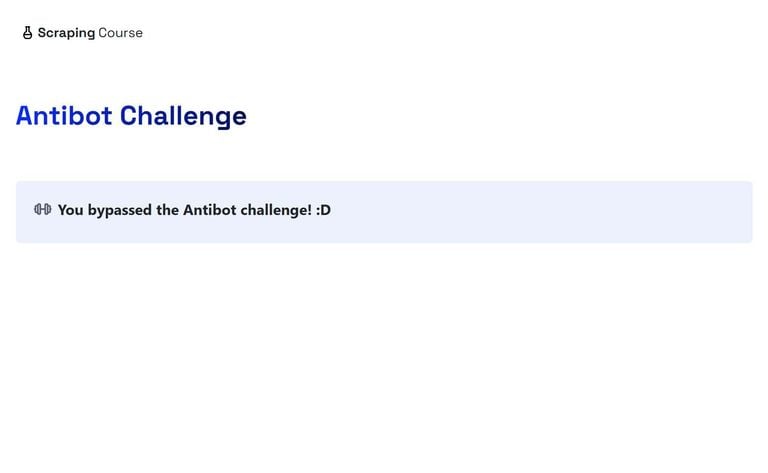 Zendriver antibot challenge CAPTCHA passed.