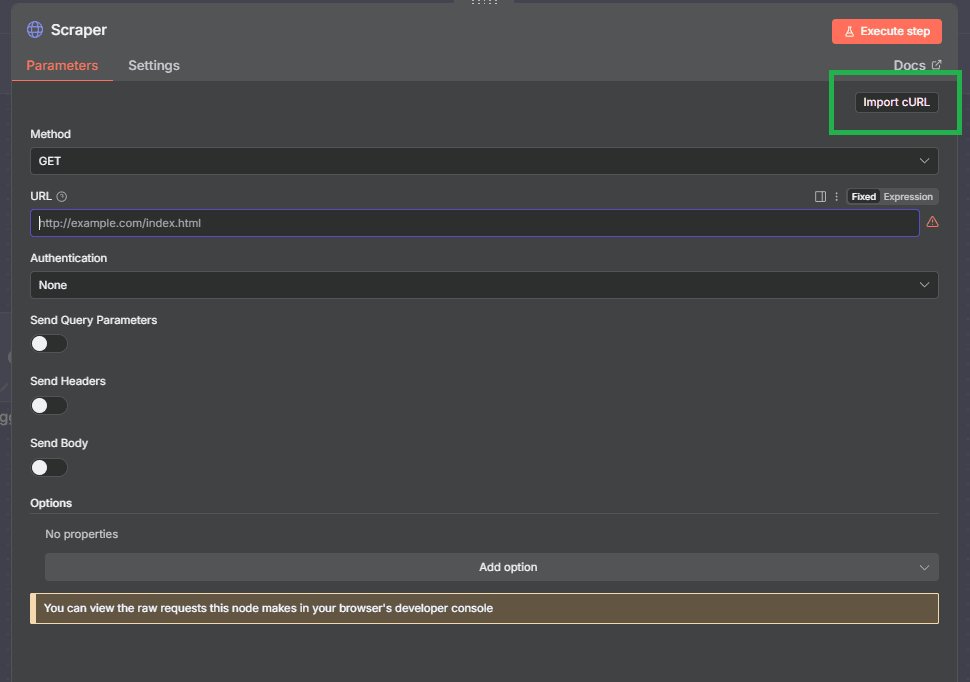 n8n HTTP request setup
