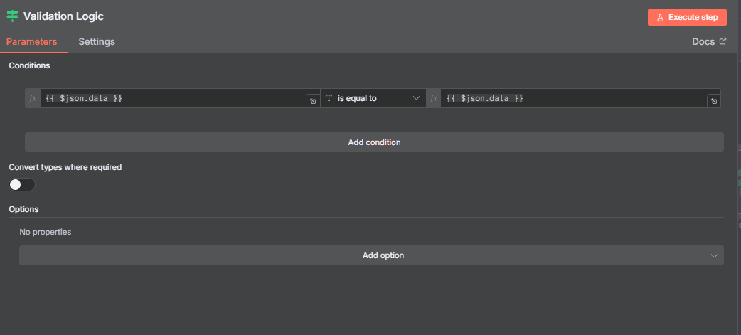 n8n logic setup
